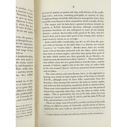 46 - (Presentation Copy) Robert Were Fox Observations on Mineral Veins MS 'from the author' to the title ... 