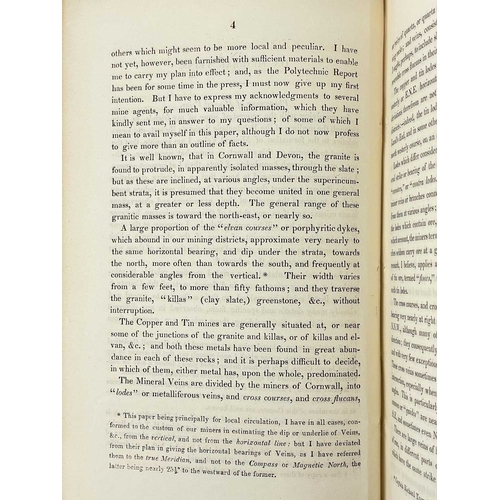 46 - (Presentation Copy) Robert Were Fox Observations on Mineral Veins MS 'from the author' to the title ... 