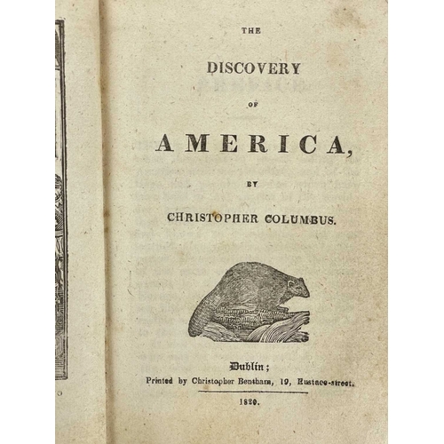 464 - (Americana) Two works 'The Discovery of America, by Christopher Columbus,' quarter green leather rub... 