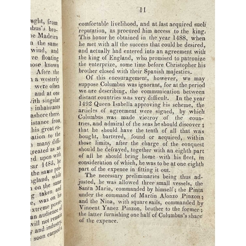 464 - (Americana) Two works 'The Discovery of America, by Christopher Columbus,' quarter green leather rub... 