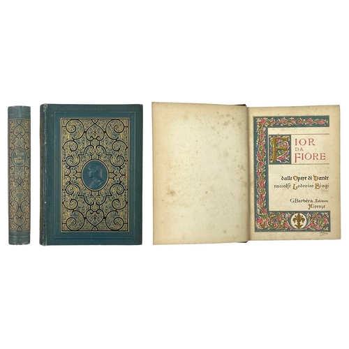 469 - BARBERA, G (Ed) Fior Da Fiore Dalle Opere Di Dante Green cloth boards with gilt lettering to front, ... 