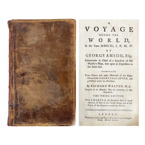 470 - George Anson and Richard Walter (ed) A Voyage Round the World, In the Years MDCCXL, I, II, III, IV T... 