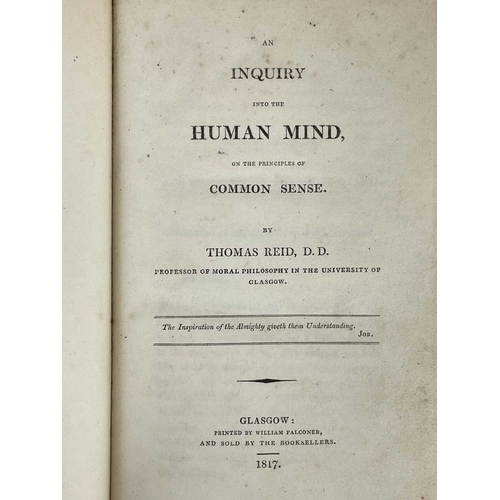 480 - Four early 19th century works Thomas Reid. 'An Inquiry Into the Human Mind, On the Principle of Comm... 