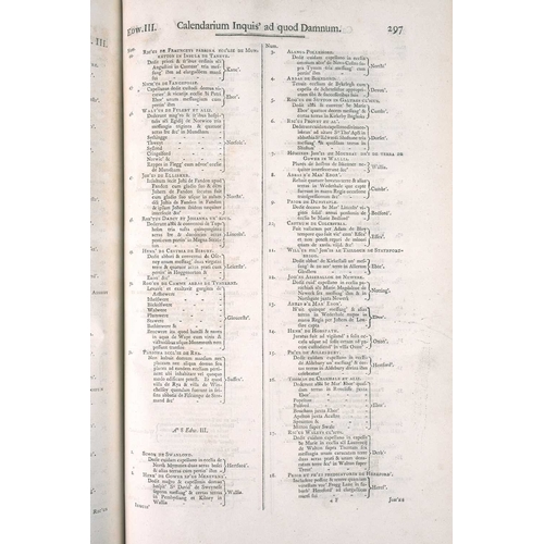 51 - (Parliament) Robert Lemon (compiler) and John Caley (ed) Calendarium Rotulorum Chartarum et Inquisit... 