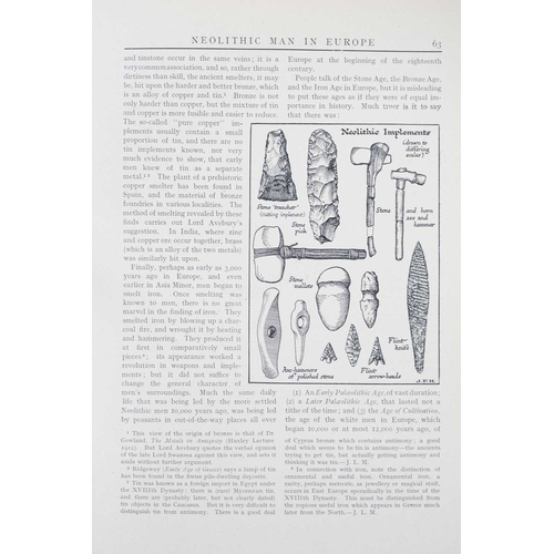 518 - Four good works H.G. Wells. 'The Outline of History Two,' two volumes, original embossed red cloth w... 