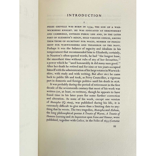 53 - Greynog Press Fulke Greville, Lord Brooke and Una Ellis-Fermor (ed). 'Caelica' Limited edition, No.1... 