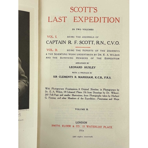 63 - (Antarctic Exploration) Leonard Huxley (ed) Scott’s Last Expedition in Two Volumes. Vol I Being Jour... 