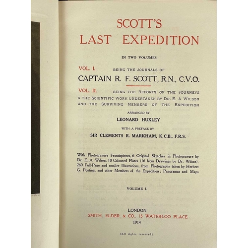 63 - (Antarctic Exploration) Leonard Huxley (ed) Scott’s Last Expedition in Two Volumes. Vol I Being Jour... 