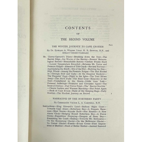 63 - (Antarctic Exploration) Leonard Huxley (ed) Scott’s Last Expedition in Two Volumes. Vol I Being Jour... 