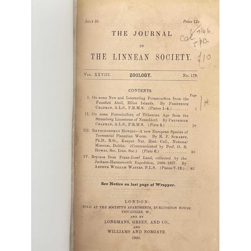 69 - (Funafuti and the Gilbert Islands) Two scarce natural history reports Frederick Chapman. 'On some Ne... 