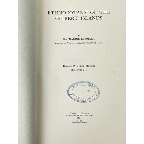 69 - (Funafuti and the Gilbert Islands) Two scarce natural history reports Frederick Chapman. 'On some Ne... 