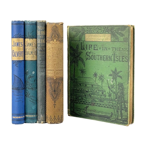 72 - (Colonialism, Missionary and the South Pacific Islands) Five decorative bindings R. Vernon. 'James C... 