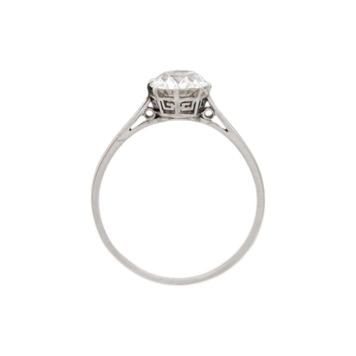 76 - A good Art Deco Old oval mixed-cut 1.30ct diamond solitaire ring. The diamond of 1.31ct estimated we... 