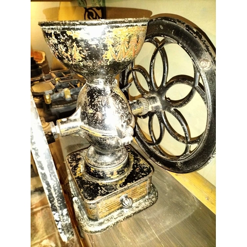 109 - ± Clemence's Ironmongers Iron coffee grinder An Archibald Kenrick and Sons Westbromwich No3 coffee g... 