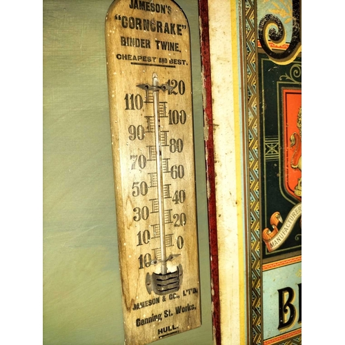 132 - ± Clemence's Ironmongers Lithograph advertising sign A lithographed sign for 