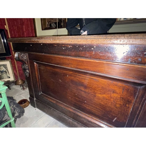 15 - ± Jacob Sproat Pawnbroker Shop Shop counter & shelving A mahogany shop counter with carved brackets ... 