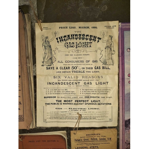 157 - ± Clemence's Ironmongers Shop Ephemera A collection of interesting catalogues price lists etc 10 ite... 