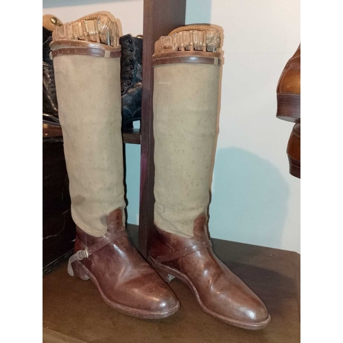 179 - ± Public Benefit Boot Company Two pairs of boots A pair of Fortnum & Mason Picadilly, London, leathe... 