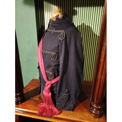 236 - ± Lewis & Bull Military Tailors Militaria 19th Century British patrol jacket and sash 69 cm height a... 