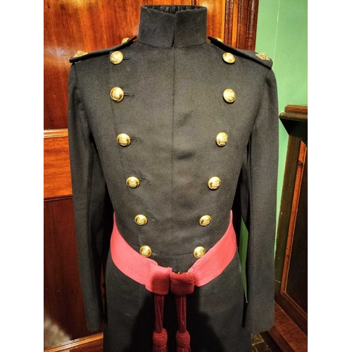 252 - ± Lewis & Bull Military Tailors Military Tunic A Duke of Cornwall's Light Infantry 3/4 length black ... 