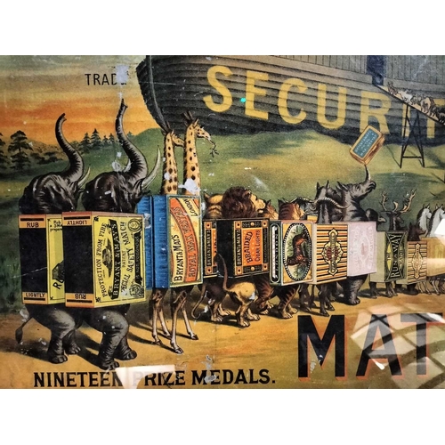 256 - ± M King Tobacconist Bryant & May lithograph advertising sign Bryant & May lithograph advertising si... 