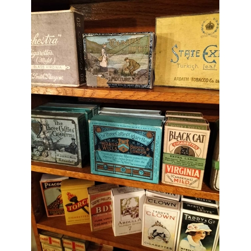 259 - ± M King Tobacconist Display Collection of Cigarette Packets etc An Impressive Display Collection of... 