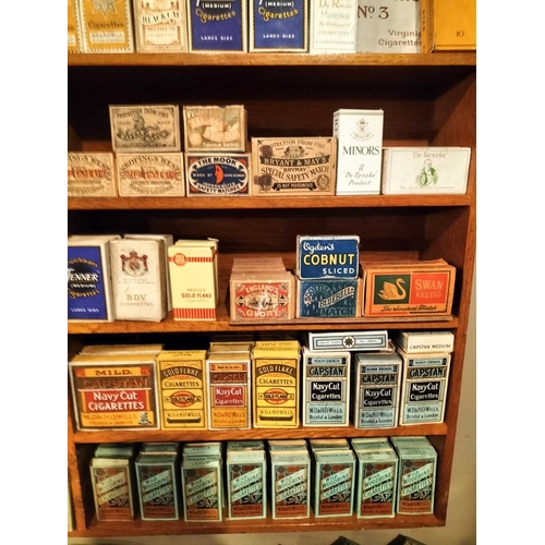 259 - ± M King Tobacconist Display Collection of Cigarette Packets etc An Impressive Display Collection of... 