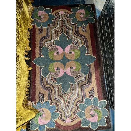 26 - ± Mr Burns' House Day Nursery Arts and Crafts Rug An English 1920s hooked loop pile Arts and Crafts ... 