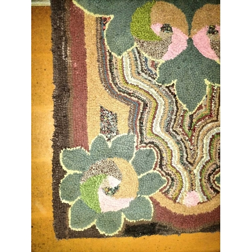 26 - ± Mr Burns' House Day Nursery Arts and Crafts Rug An English 1920s hooked loop pile Arts and Crafts ... 