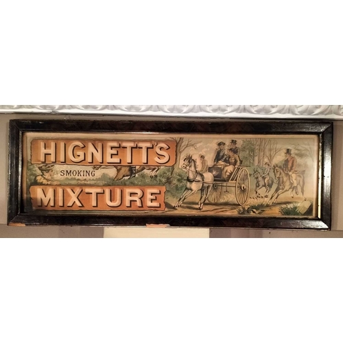 261 - ± M King Tobacconist Mitchell's Cigarettes Lithographed Sign A Mitchell's Cigarettes Lithographed an... 