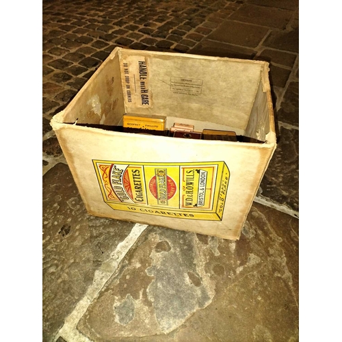 282 - ± M King Tobacconist Advertising case, cigarette boxes etc. alot Wills Gold Flake cardboard & printe... 