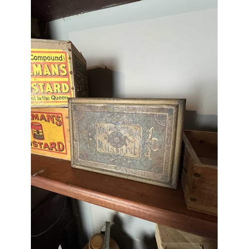 314 - ± Birch, Birch & Co Grocers Advertising tins and boxes Including Foster Clark’s Jellies cardboard ad... 