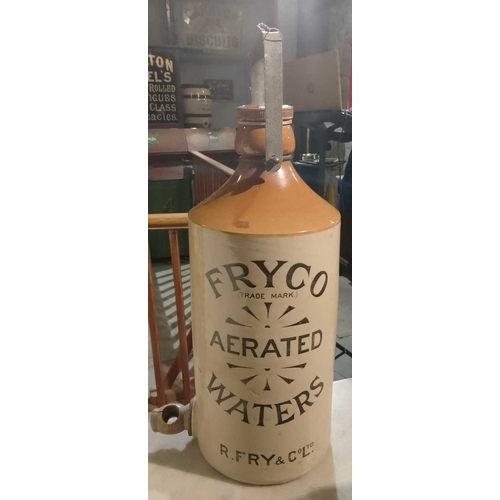 320 - ± Birch, Birch & Co Grocers Stoneware A huge stoneware flask for ‘Fryco Aerated WatersFry & Co, Ltd,... 