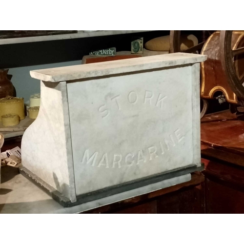 325 - ± Birch, Birch & Co Grocers Margarine counter A Stork Margarine white marble counter the slate base ... 