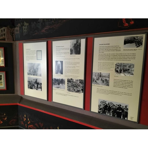 1010 - ± Britain in the Blitz Display boards Eight various display boards covering WW2 bombing including th... 