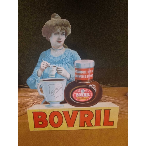 1016 - ± Bovril Advertising Bovril cardboard advertising, together with various Bovril tins and bottles Inc... 