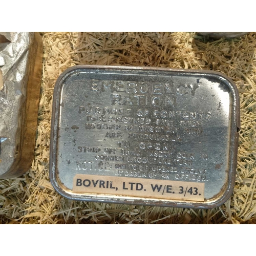 1017 - ± Bovril 1930’s and 1940’s Bovril ration tins 1930’s and 1940’s Bovril ration tins. Not all empty - ... 