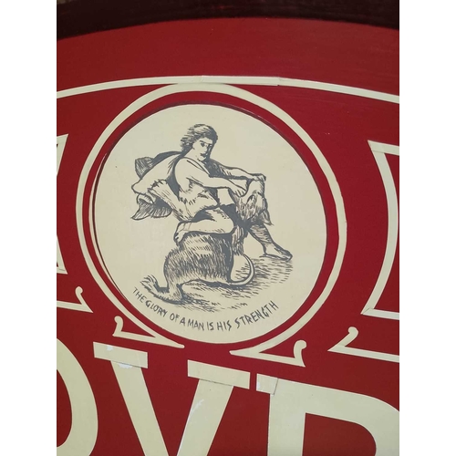 1021 - ± Bovril A wall relief Bovril advertising bottle relief 107x81x15cm. - This lot will be subject to a... 