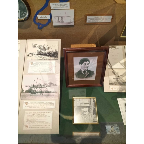 1039 - ± Flambards Flight Richard William Pearse The Richard Pearse display with printed material relating ... 