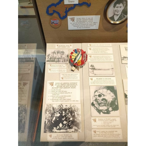 1039 - ± Flambards Flight Richard William Pearse The Richard Pearse display with printed material relating ... 