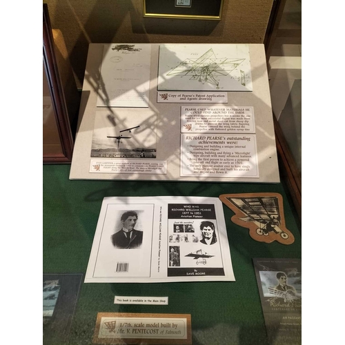 1039 - ± Flambards Flight Richard William Pearse The Richard Pearse display with printed material relating ... 