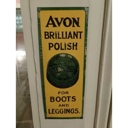 1067 - ± Entrance Two printed tin 'Avon Brilliant Polish' advertising door finger plates Each 20cm x 7.5cm.... 