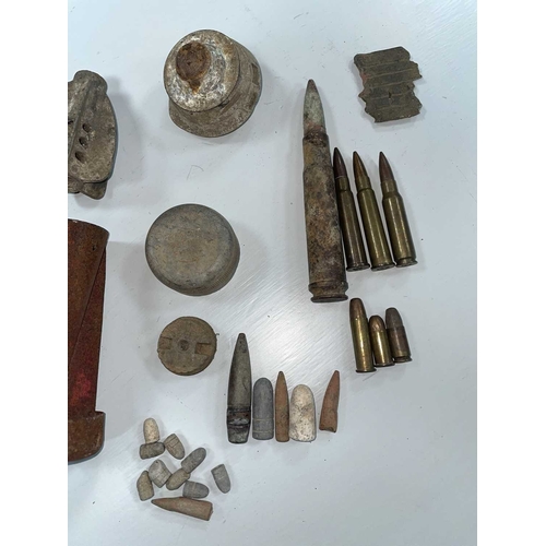 1091 - ± Ordnance WW2 Plymouth etc Incendiary bomb parts including aircraft release mechanism together with... 