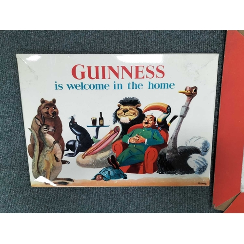 1109 - ± Entrance Guinness Two Guinness advertising cards largest 39x 34 cm - This lot will be subject to a... 