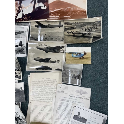 1113 - ± Entrance RAF Ephemera. A collection of mostly post-war RAF photographs of aircraft, a group of gro... 