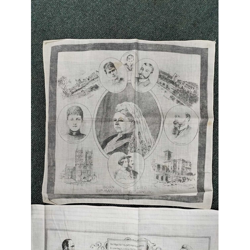 1114 - ± Entrance Printed cotton commemorative Printed cotton commemorative Handkerchiefs for the 1893 Roya... 