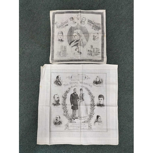 1114 - ± Entrance Printed cotton commemorative Printed cotton commemorative Handkerchiefs for the 1893 Roya... 