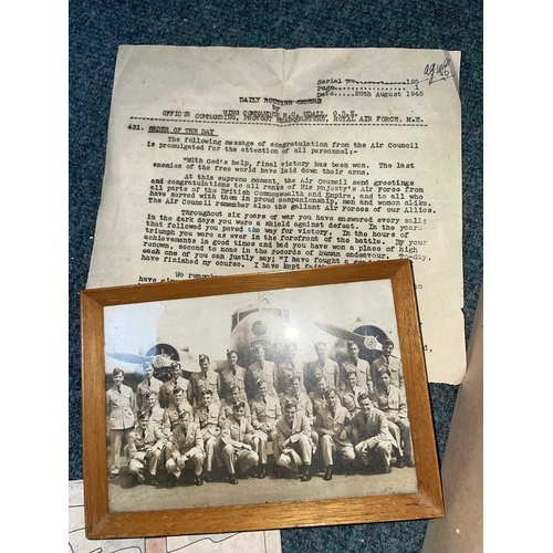 1118 - ± Entrance WWII Ephemera. A collection of WWII ephemera to include a group of documents pertaining t... 