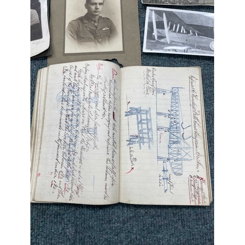 1119 - ± Entrance WWI RFC & RAF Ephemera. A collection of WWI ephemera to include a group photo of ladies o... 