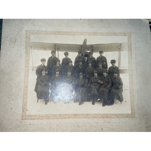 1119 - ± Entrance WWI RFC & RAF Ephemera. A collection of WWI ephemera to include a group photo of ladies o... 